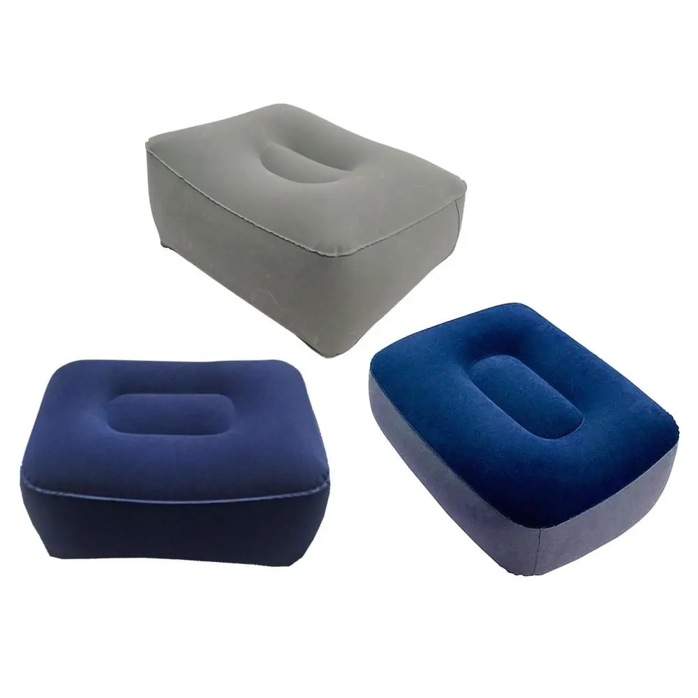 Inflatable Foot Rest Foot Rest Cushion for Under Desk, Comfortable Curve Footrest, Soft Foldable Foot Rest for Plane Travel Home