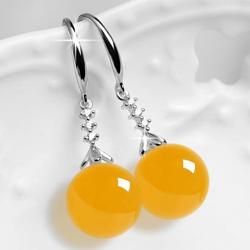 Product Introduction of Hoa Tai Jasper Màu Xanh Lá Cây Hetian, Thời Trang Dài, Mạ Bạch Kim, Hoa Tai, Nữ, Hợp Xu hướng, Người Ảnh Hưởng Trực Tuyến Duyên Dáng, Hàng Mới Về Women 6