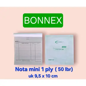 Nota Kontan MINI BONNEX 1 PLY 50 Lembar uk : 9,5 cm x 10 cm