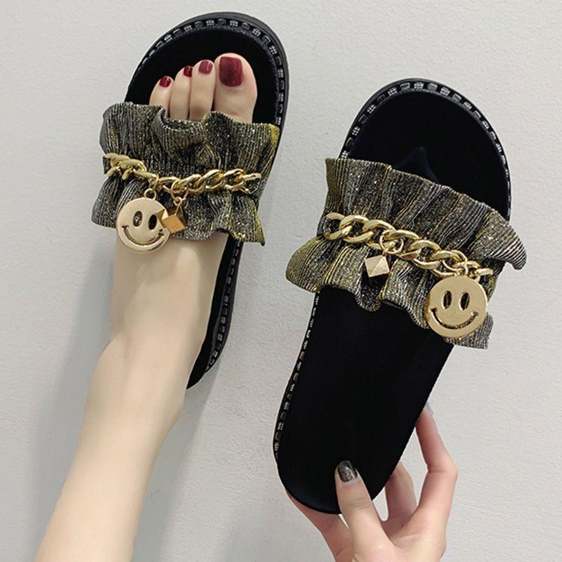 Dép Đế Dày, Dành Cho Nữ, Thời Trang Hàn Quốc, Phẳng Dễ Phối Đồ, Thích Hợp Cho Học Sinh, Thời Trang, Hàng Mới Về Mùa Hè 2024 DéP Slipper Có Quai Women,dép lê nữ tua rua,dép xỏ ngón đế bệt bằng vải,guốc không gót,dép lú