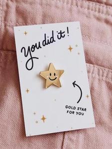 Broche Elegante en Forma de Estrella, Broche de Aleación Lindo y de Moda para Mujeres y Hombres, Pin de Moda Adecuado para Decoración de Mochilas, Jeans, Bufandas y Sombreros