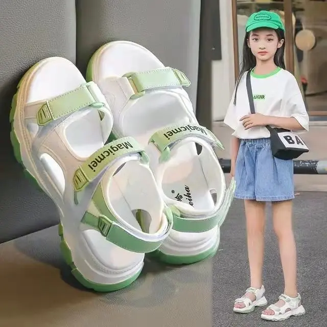 Dép Xăng Đan Bé Gái, Bộ Sưu Tập Mùa Hè 2024, Hàng Mới Về, Thích Hợp Cho Bé Gái, Phong Cách Thể Thao, Đế Mềm, Cho Trẻ Em Trung Và Lớn, Thiết Kế Công Chúa, Dễ Phối Đồ, Lý Tưởng Để Đi Biển