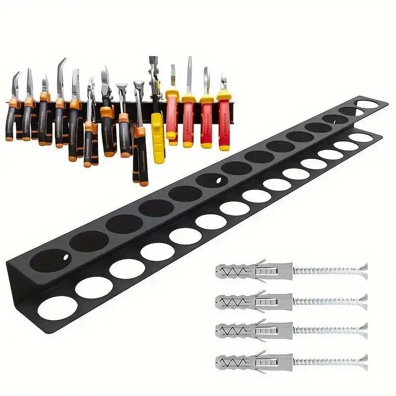 Wall Mounted Tool Rack, Multifunctional Tool Storage Rack, Tool Organizer for Pliers and Screwdrivers, Versatile Room Compatibility, Utility Shelves, Heavy Duty