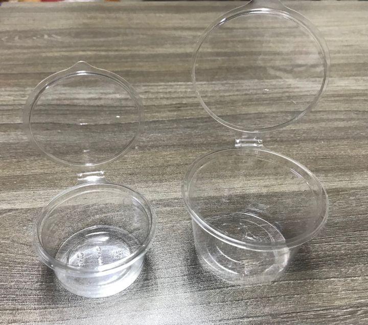 50 Hũ / Hộp nhựa nắp liền làm bánh caramen, nước chấm