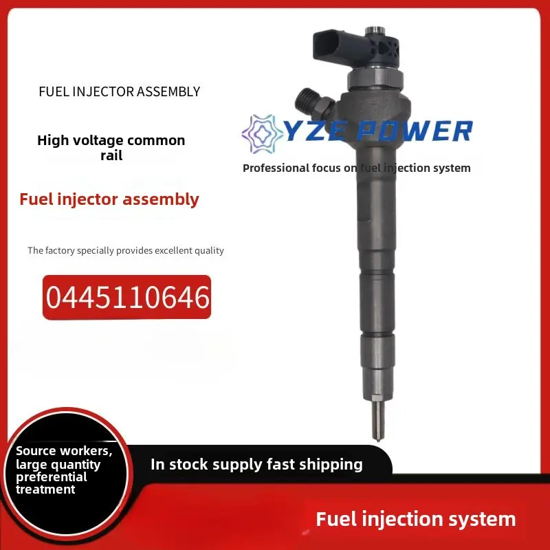 Diesel Engine Common Rail Injector 0445110646   03L 130277 Q Suitable for Volkswagen Audi 2.0 TDI