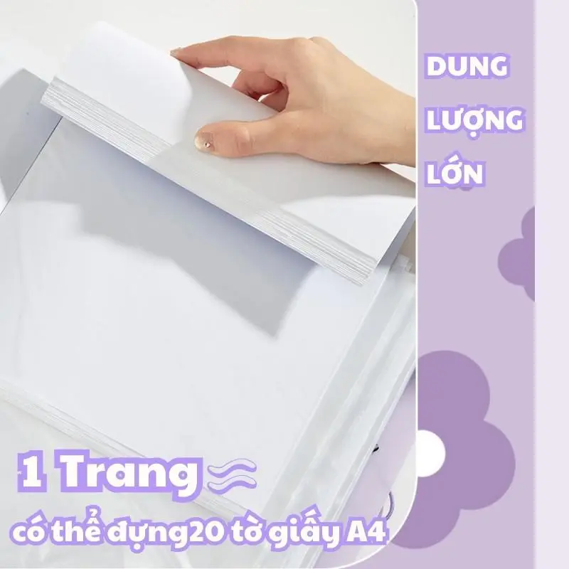 File đựng tài liệu A4 nhiều ngăn 40,60 lá, văn phòng phẩm, file lá đựng tài liệu văn phòng 7