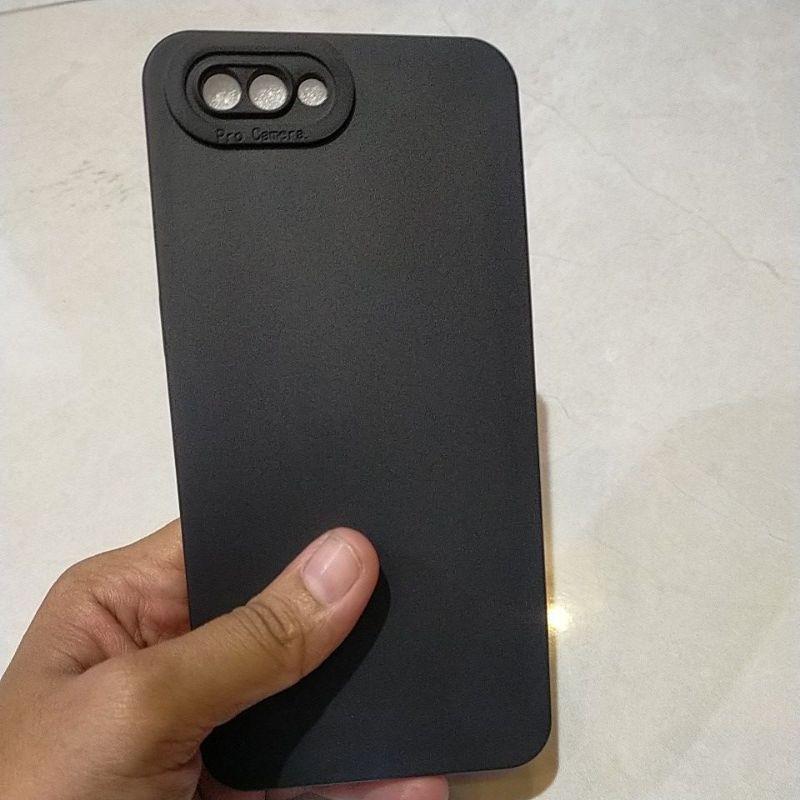 Softcase Cocok Untuk HP OPPO A3S Case Casing Silikon Hand Phone Full Black Bahan Lentur 2