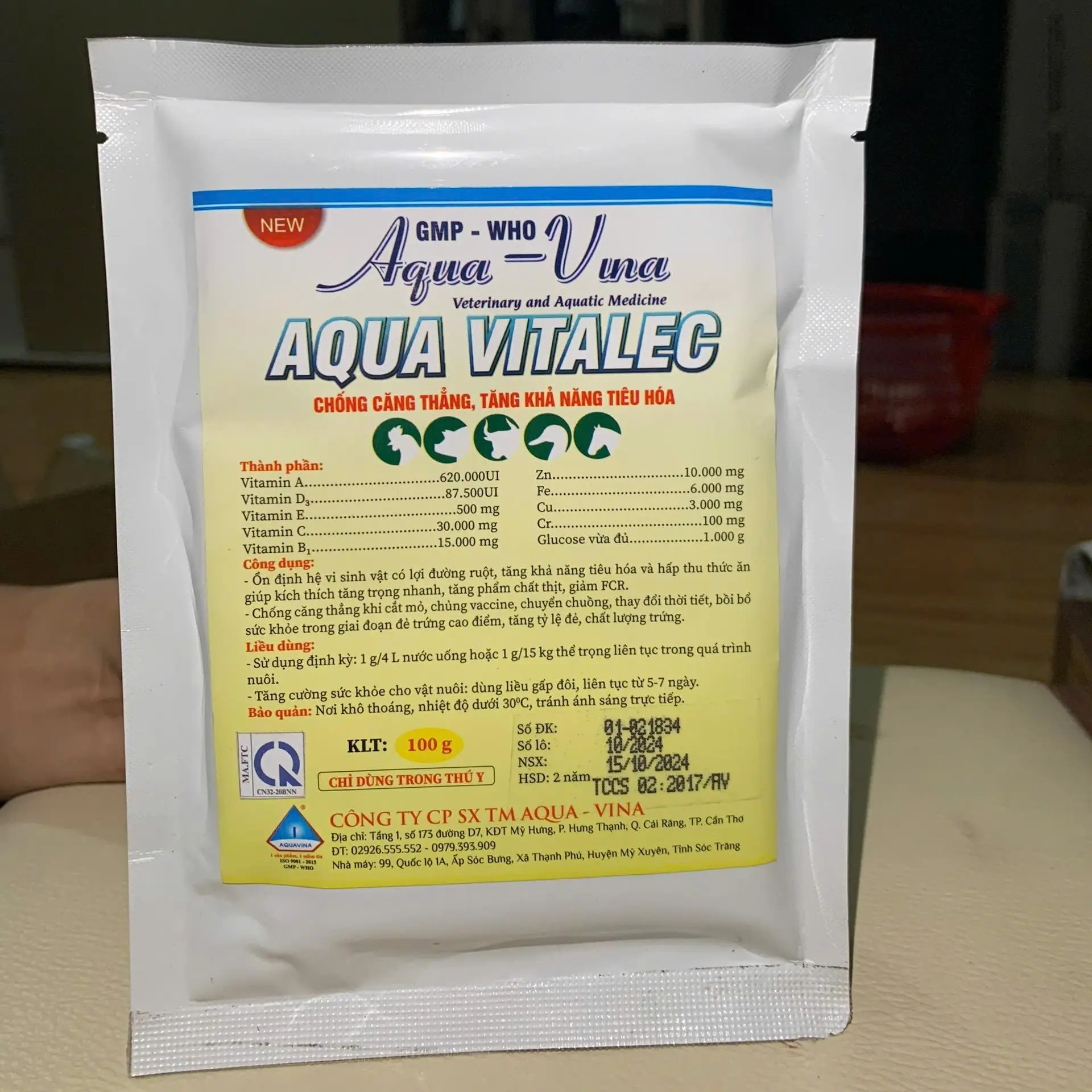 Vitamin và khoáng  AQUA VITALEC cho gia súc gia cầm - Cung cấp vitamin và khoáng chất tổng hợp