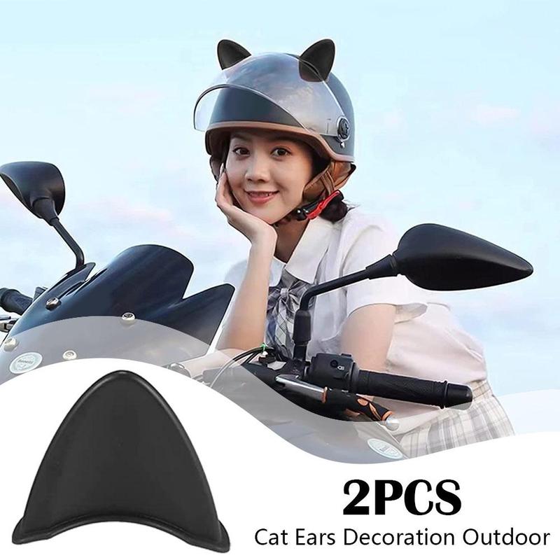 2pcs Universal Motorcycle Helmet Cat Ears Decoration Outdoor Sport Devil's Horns Corner Motorcycle Helmet Decoration Accessories 1