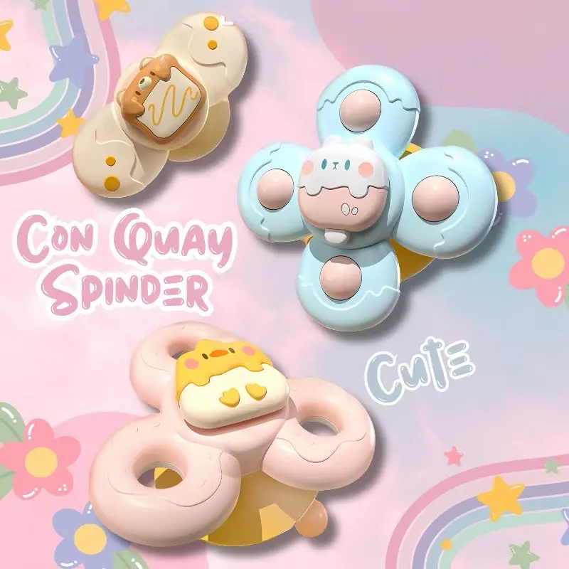 [Mẫu bánh] Sét 3 Con quay spinner hình chiếc bánh xinh xắn - Con quay chong chóng