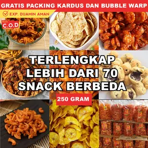 SNACK KILOAN TERLENGKAP PEDAS MANIS ASIN GURIH 250 GRAM MAKANAN RINGAN CEMILAN CAMILAN JAJANAN GROSIR MURAH Food Keripik Fries