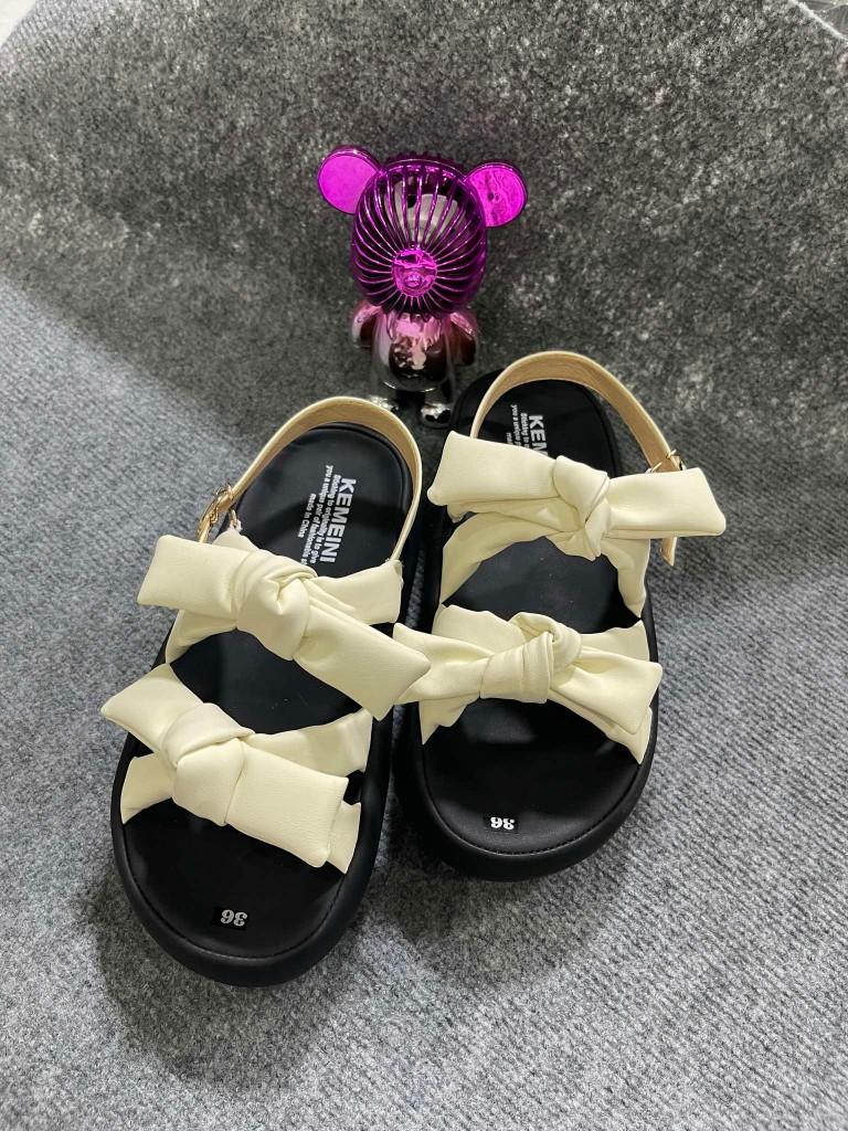 Product Introduction of Sandan 2 quai thắt nơ,đế cao 5cm,chân quai có may viền xung quanh chất chấn. (chân tròn tăng dùm shop 1size) 9
