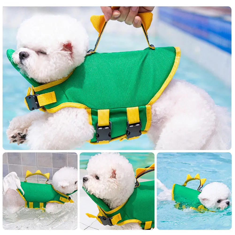 Cute Dog Life Jacket Sport Safety Rescue Vest Dog Clothes In Pool Adjustable Vests Puppy Float Swimming Suit for All Pet Dogs
