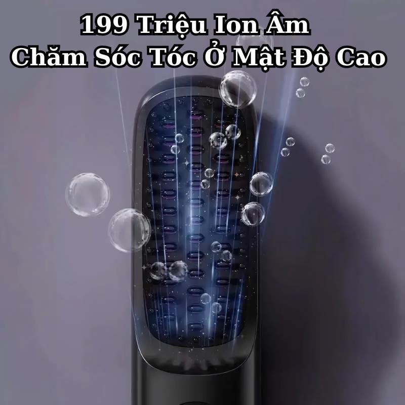 Lược Điện Chải Tóc Không Dây Ion Âm Lược Duỗi Thẳng Với 3 Mức Nhiệt Tạo Kiểu Chăm Sóc Tóc Suôn Mượt Dễ Dàng Mang Theo 3