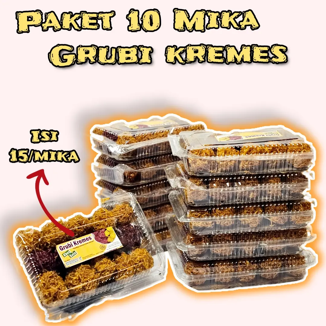 [ PAKET 10 ] MIKA GRUBI KREMES EKONOMIS ISI 15 - By Pusatsnacksolo Food Cemilan