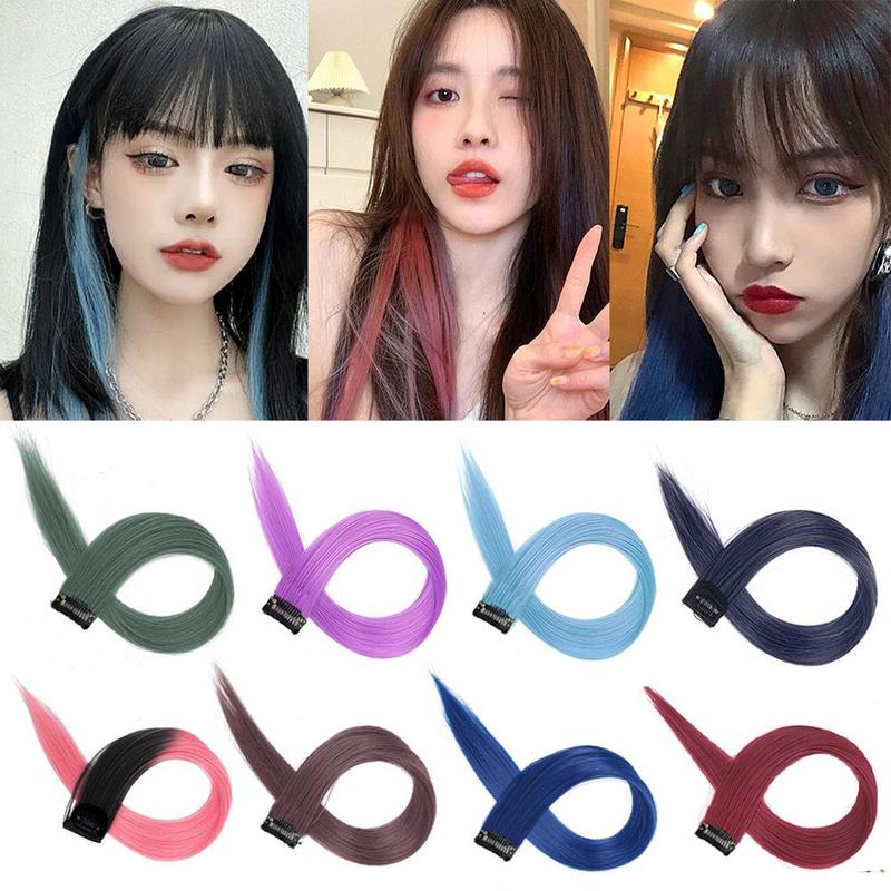 Mảnh Tóc Giả Màu, Thời Trang, Blackpink Cùng, Tóc Nối Tự Nhiên Và Vô Hình Tóc Thẳng Dài, Kẹp, X5I7 0