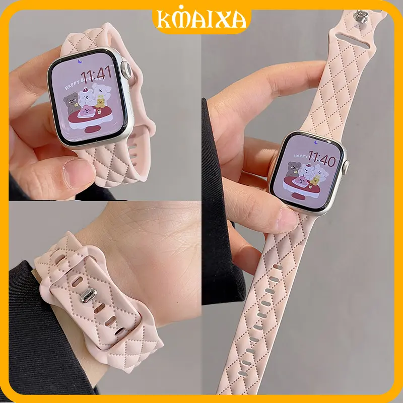 [Tali Jam Tangan] Silicone Strap for Iwatch Lucu Ultra 3 2 49mm Cute Sport Bracelet Band Accessories for Smartwatch Apple Watch Series 11 10 9 8 7 6 5 4 Se 3 2 1 46mm 45mm 41mm 44mm 40mm 38mm 42mm I8 S10 S8 S9 Pro Max T900 T800 Ultra 8 MAX 9 PRO S20 T500