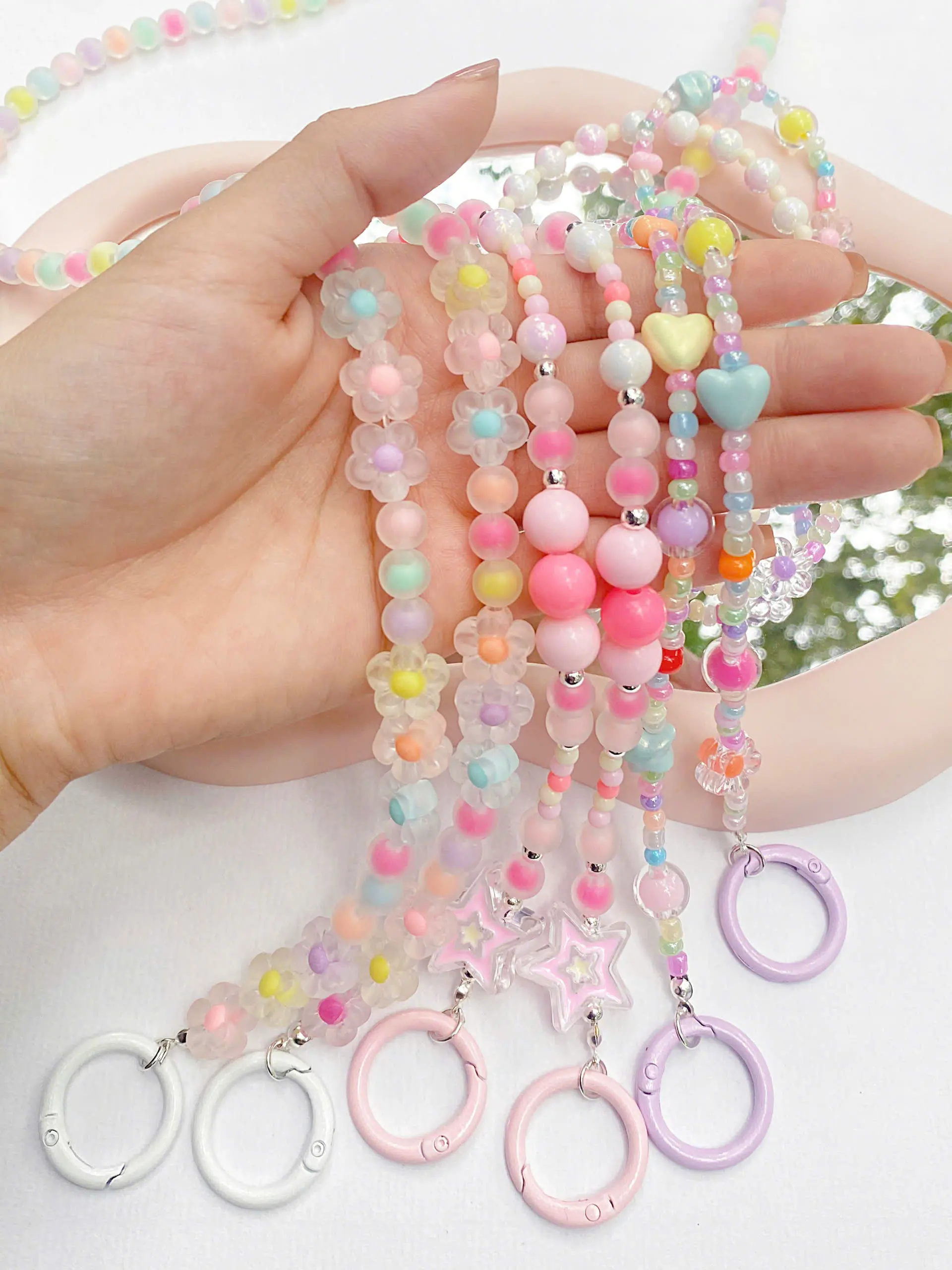 B1_Dây Treo Baby Three Bé Ba Hottrend, Dây Đeo Điện Thoại, Kiểu Túi Đeo Chéo, Dây Đeo Phối Đủ Màu Dễ Thương, Đa Năng Tiện Lợi (Móc khóa tròn hoặc dài màu ngẫu nhiên)