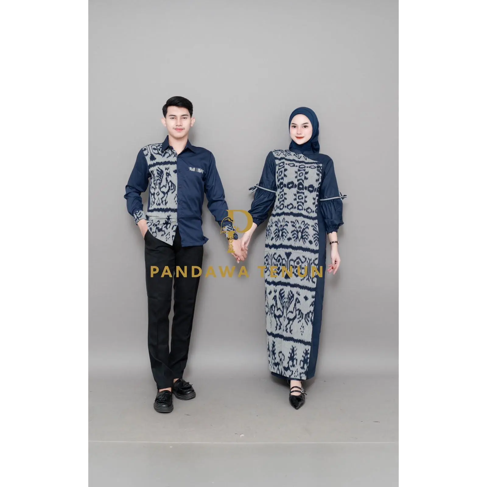 PANDAWA TENUN - AZELLIA COUPLE BLUE - BAJU TENUN COUPLE