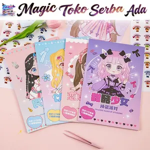 Magic Toko Serba Ada Buku Stiker Makeup Anak Perempuan H1048 Mainan Kartun Berdandan Princess Berganti Pakaian Edukasi Kreatif Bahan Berkualitas Desain Full Color