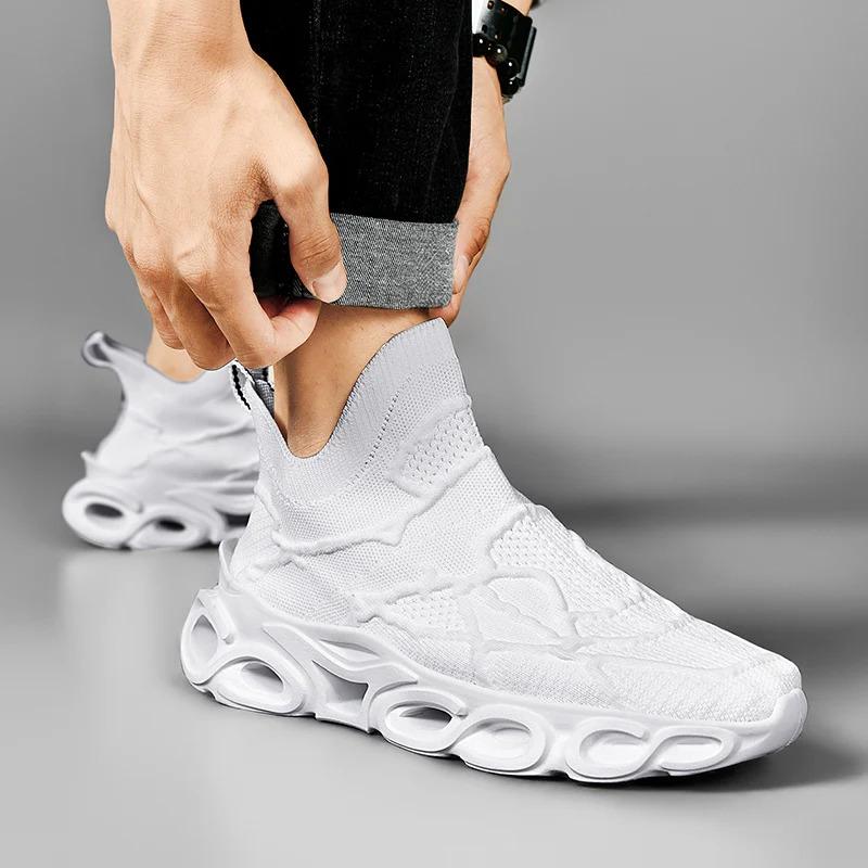 Custom Blade Sole Super SoftCasual Sock Sneakers Blank Mesh Hoogte Toenemende Sport Wandelen Hardloopschoenen voor Heren Trainers Schoenen Sportschoenen Hardloper_voghion.com