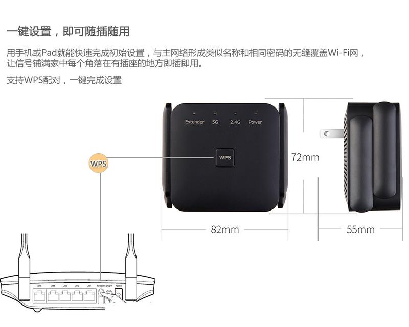 Product Introduction of Penguat Pengembangan Isyarat Wayarles, Kuasa Tinggi (1200M), Dwi Frekuensi, Isyarat Wayarles Terbina Dalam PA, Geganti WiFi, 2024 11