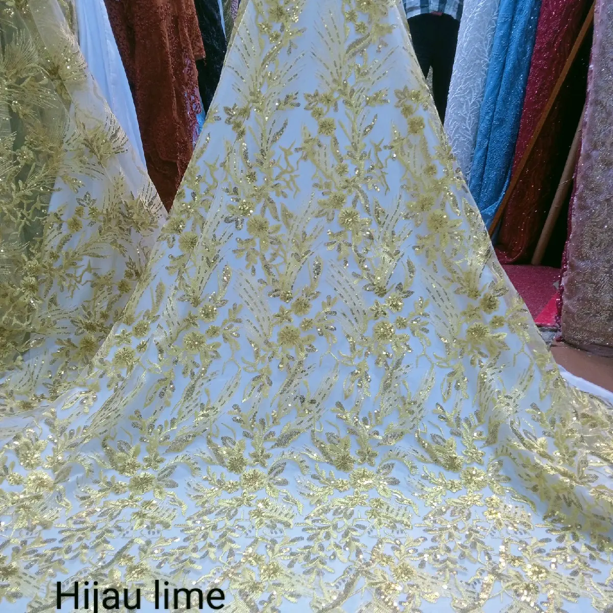 KAIN TULLE PAYET KULITAS TERBARU HARGA/SETENGAH METER