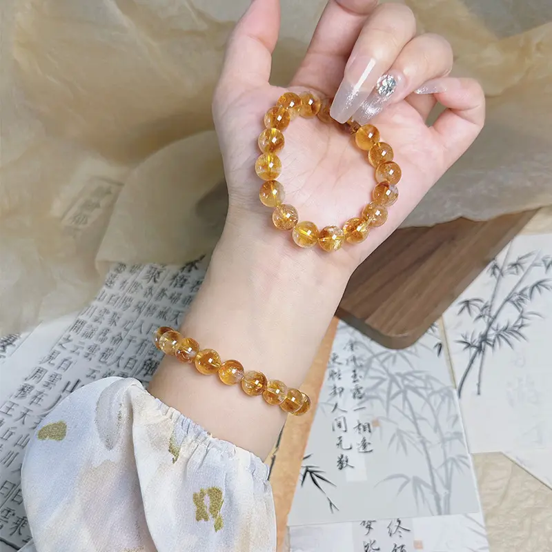 Vòng Tay Citrine Giả, Giàu Có Qua Đêm, Thiết Kế Độc Đáo Cao Cấp, May Mắn Và May Mắn Thay Đổi, Vòng Tay Tajing Màu Vàng Giả, Thích Hợp Làm Quà Tặng Sinh Nhật Cho Phụ Nữ