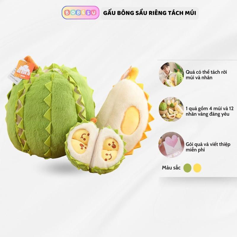 Gấu Bông Sầu Riêng Tách Múi Được Nhồi Bông Quả Sầu Riêng Đồ Chơi Giải Trí Vui nhộn 2in1