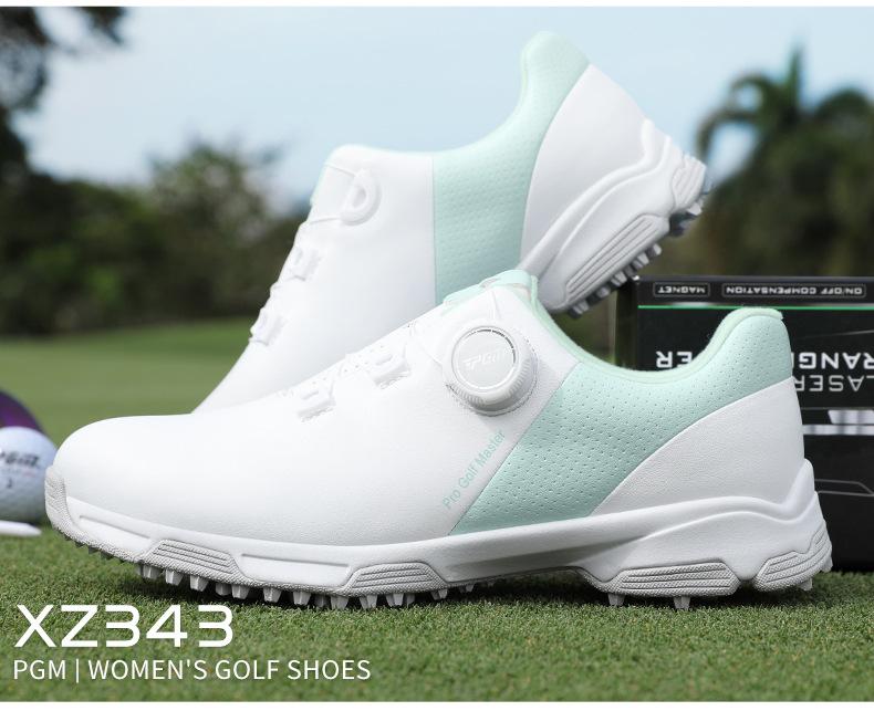 Product Introduction of [PGM] Golf Shoe Women's Waterproof Sneakers Anti-Slip Lightweight Knob Comfortable Shock-Absorbing Mid-Sole Nail-Free Shoes Xz343 18
