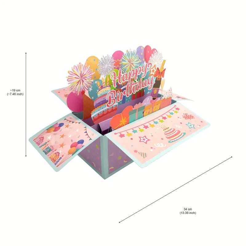 Creative Birthday Money Pull Out Greeting Card Box, 1 Count DIY Money Bag Greeting Card, Birthday Surprise Greeting Card Gift for Family Friends Lovers Classmates 1