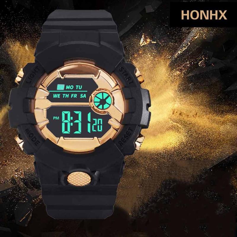 Product Introduction of Đồng Hồ Đeo Tay Thể Thao Reloj Cho Nam, Thời Trang Mới, Màn Hình Điện Tử, Không Thấm Nước, Lcd, Kỹ Thuật Số, Đồng Hồ Bấm Giờ, Ngày Tháng, Cao Su 18