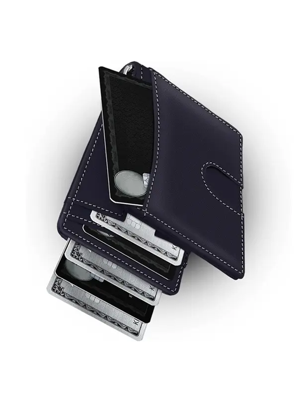Men's Minimalist RFID Blocking Card Holder, Casual Plain Color Card Holder, Simple Style Card Holder for Daily Use 0