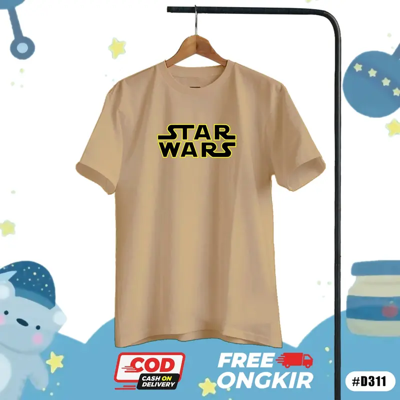 BAJU ATASAN KAOS ANAK LAKI LAKI STAR WARS LENGAN PENDEK USIA 7-13 TAHUN D311 Fashion 3