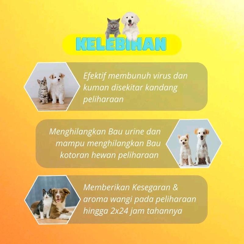 SPRAY PENGHILANG BAU KOTORAN HEWAN KUCING ANJING KELINCI ANTI BAKTERI 2