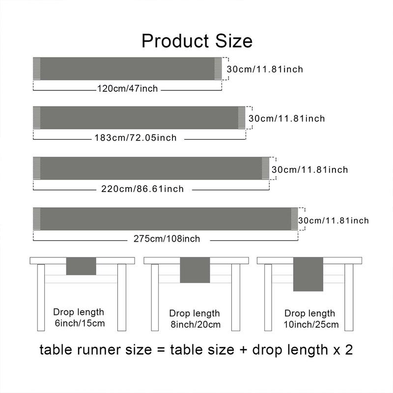 Product Introduction of Boho Style Table Runner, 1 Count Tassel Decor Tablecloth, Table Decoration Supplies for Home Kitchen Dining Room 1