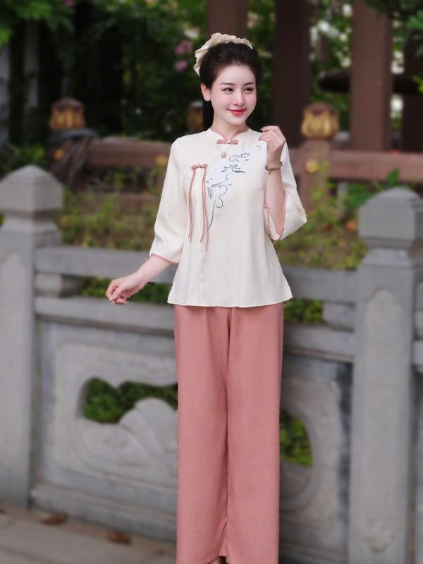 TINH NHI đồ lam đi lễ chất đũi dày dặn tiểu thư PP245 8