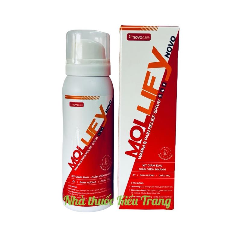 Xịt giảm đau nhanh Mollifynovo Warm & Pain giảm đau, chống viêm xương khớp - 50ml