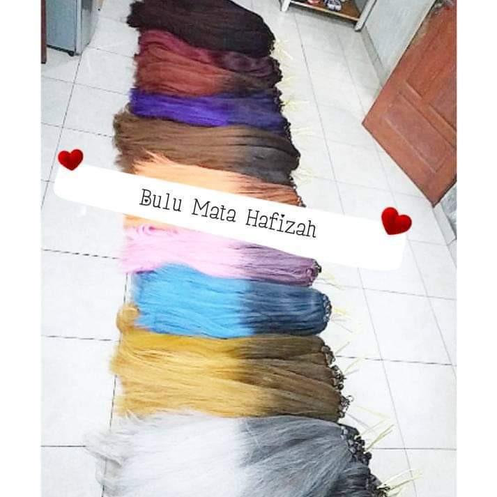 Rambut Cemara Ombre 2 Warna Extension Box Bride - Synthetic Fiber 70-80cm - Black, Women