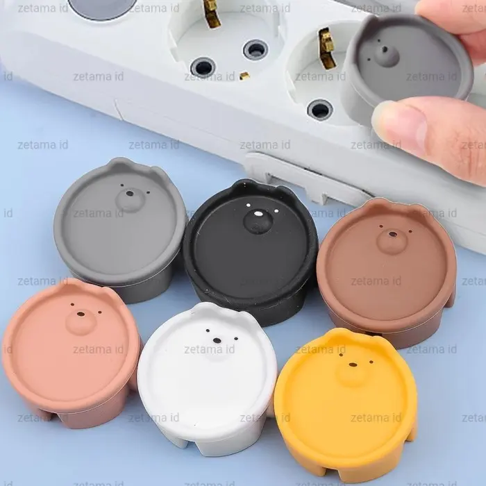 Penutup Stop Kontak Anti Debu EU Plug Pelindung Stop Kontak Child Protection Karet