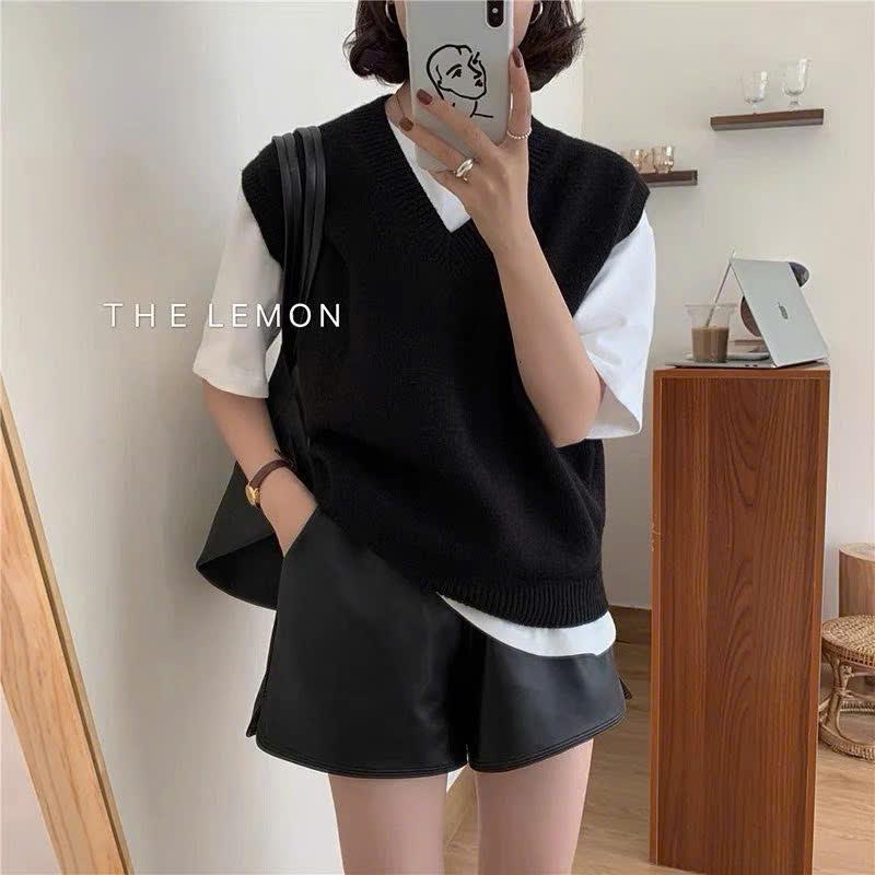 (ẢNH OLDSCHOOL) Áo gile len nữ lông thỏ cổ V form vừa GILE837 4