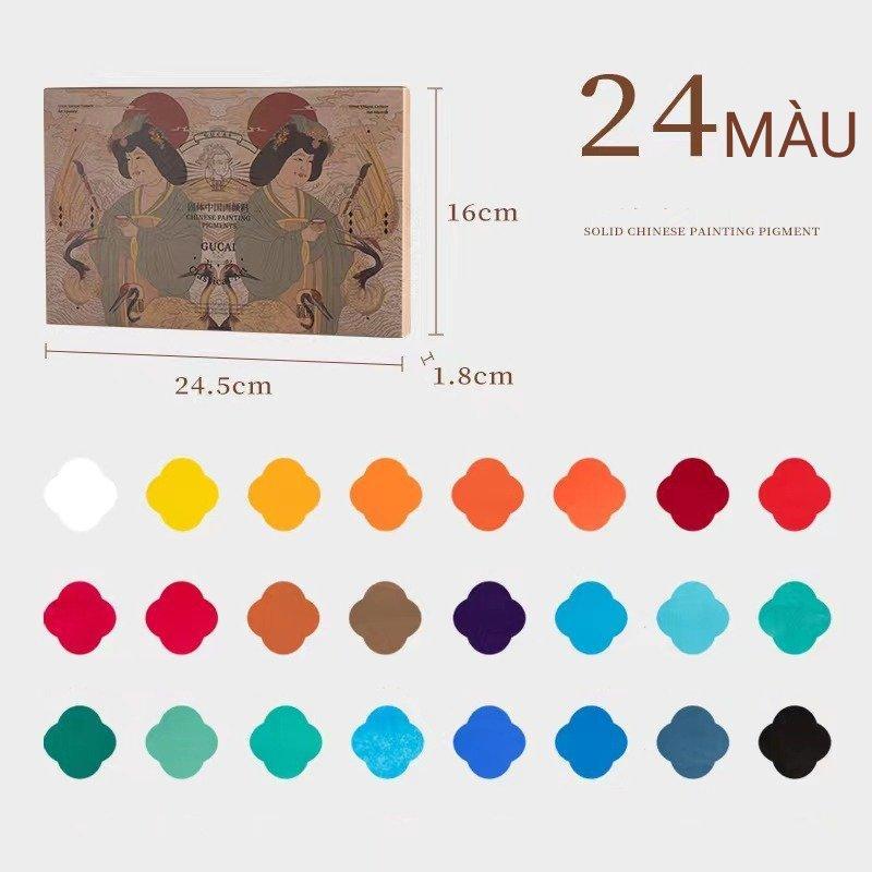 Màu nước Gucai Cổ Thái Paul Rubens dạng nén set 12/24 màu - Hoạ cụ Hakuart 9