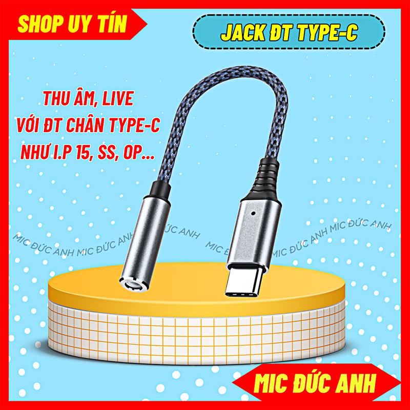 Jack Chuyển Đổi Type C Sang 3.5mm Cáp Dù Type-C Phụ Kiện Cáp Chuyển Đổi Chân Tai Nghe Dành Cho Các Dòng Điện Thoại Đời Mới Và I.P 15 Dùng Với Sound Card Và Mixer Nghe Nhạc
