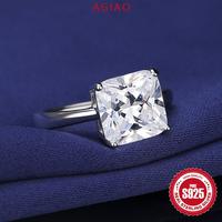 Gambar AGIAO 3 Karat Putri Persegi Mode Sederhana Temperamen Cincin Pribadi Wanita - Platinum - 3 karat, Dapat disesuaikan dari A.GIAO.ID Kab. Gresik 5 Tokopedia