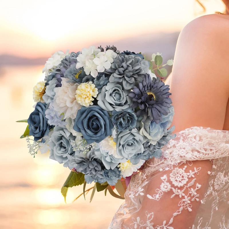 Artificial Flower Box, 1/2 Boxes Mixed Color Fake Wedding Flower, DIY Wedding Bouquets Centerpieces Arrangements Decorations 2