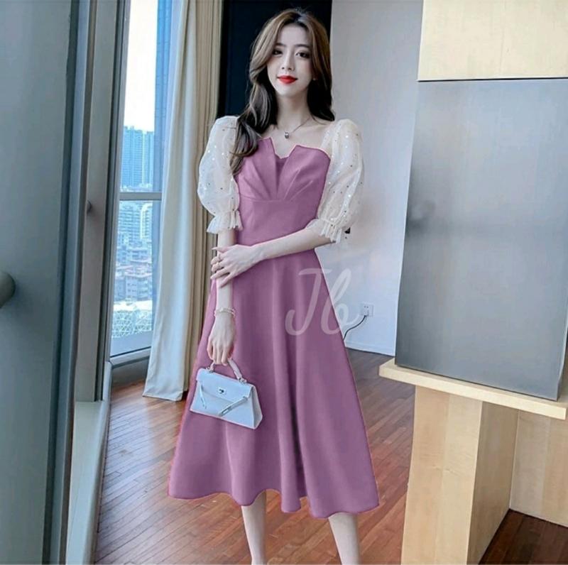 WearDiary Sizee M L XL Dressss Casual Kimnaraaaa / Gaun Kasual Pesta / Kekinian (Premium Quality) Jepang Kombinasi 4