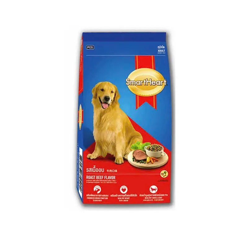 [COMBO 5 GÓI] Thức ăn cho chó trưởng thành dạng hạt cứng Smartheart vị bò nướng 400g. 5