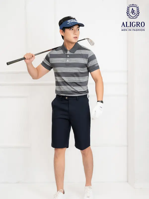 Quần short golf nam ALIGRO nhiều màu chất vải co giãn chống nhăn cực tốt, thoáng khí, thấm hút tốt QSMOG.10 2