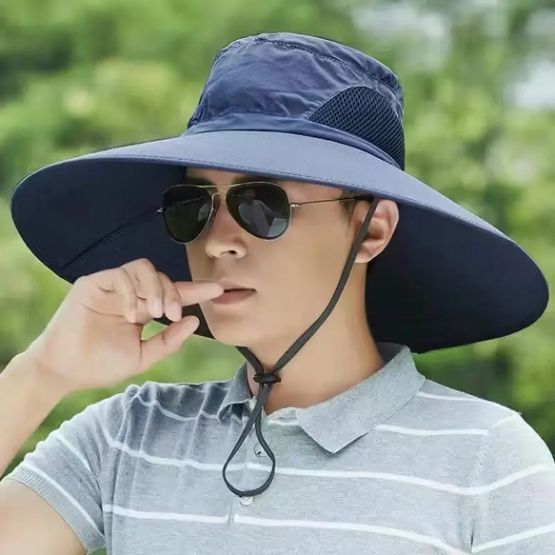 ￼Mũ nón tai bèo vành rộng đi câu cá thoáng khí chống nắng hiệu quả thời trang có thể gấp gọn cho nam nữ Phụ Kiện Đội Đầu Sport