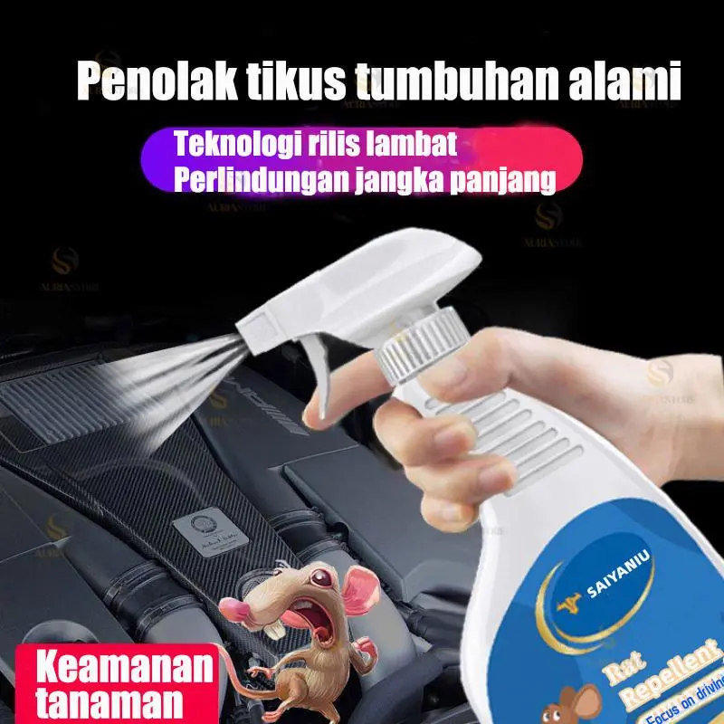 Pengusir Tikus Rumah Dapat Digunakan Di Mobil Dan Rumah Aman Dan Tidak Beracun Rat Repellent Cairan Anti Tikus Mobil Efektif mengusir tikus kecoa semut nyamuk dan laba-laba Semprotan Pengusir 2